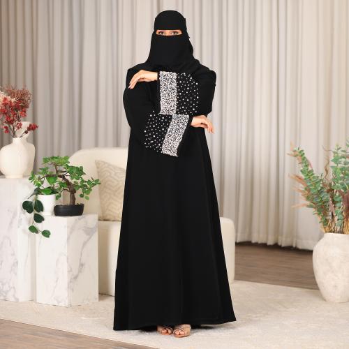 عبايه كم مربع شك يدوي بدايه الكم القصه نص كلوش الق...
