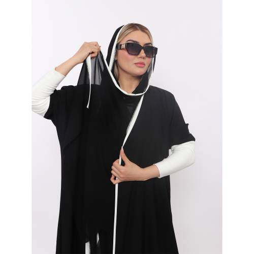 عبايه لمسه حرير اي لاين كم اسواره استرتش فرنسي