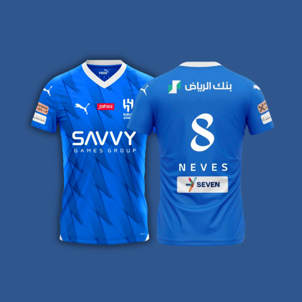 تيشيرت الهلال اساسي 23/24 (NEVES 8) - نسخة لاعبين