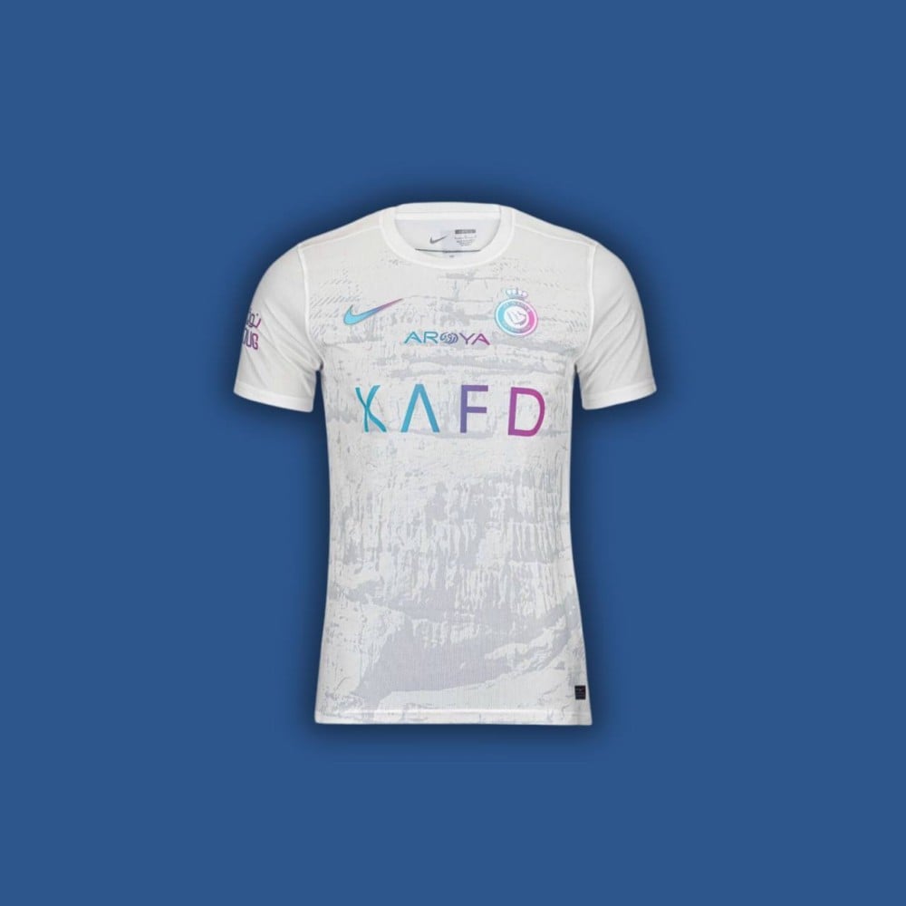 تيشيرت النصر احتياطي ابيض 23/24 - نسخة لاعبين