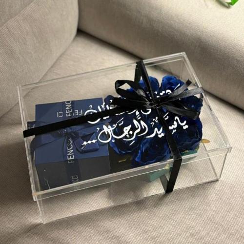 بوكس الاكريلك المُميز (بدل الساعه نظارة برادا اسود...