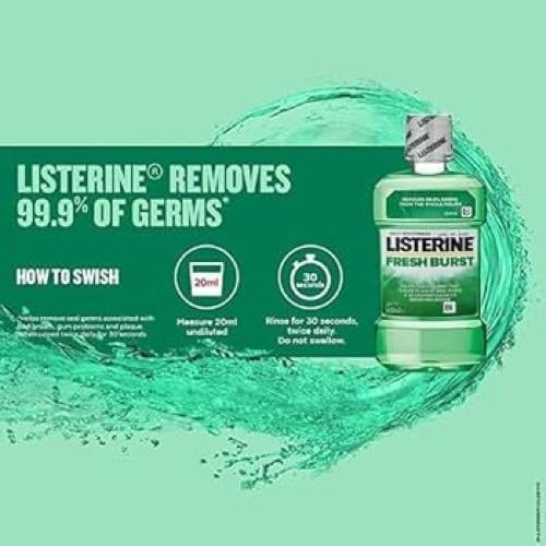 Listerine Fresh Burst Mouthwash 500ml
