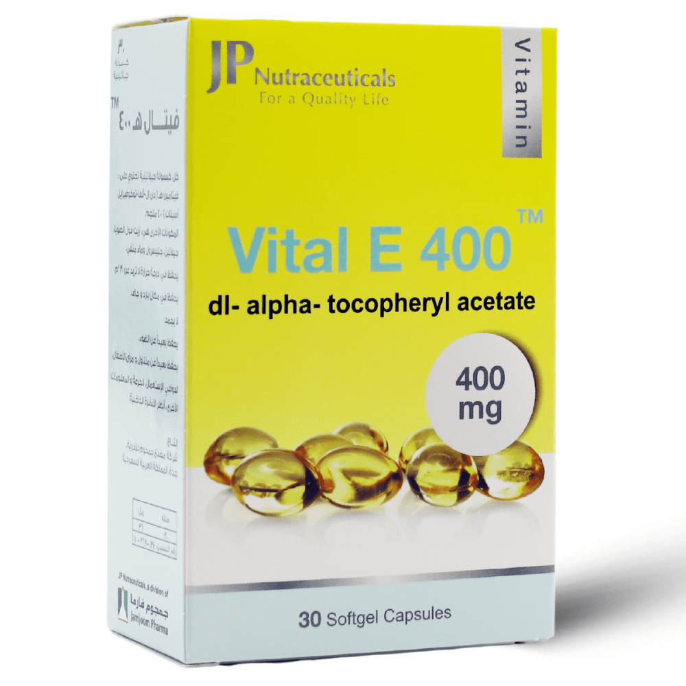 Vital E 400mg Capsule 30 -
  فيتال إي ٤٠٠ ملغ كبسولة ٣٠ قرصًا