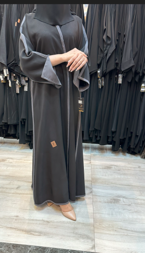 عباية دبل فيس رصاصي