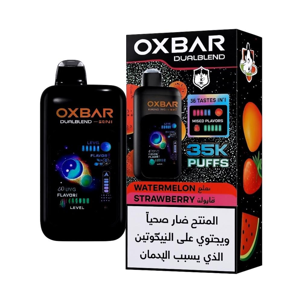 سحبة نكهة خوخ وتوت أزرق من OXBAR Dual Blend متجر القلعة فيب
