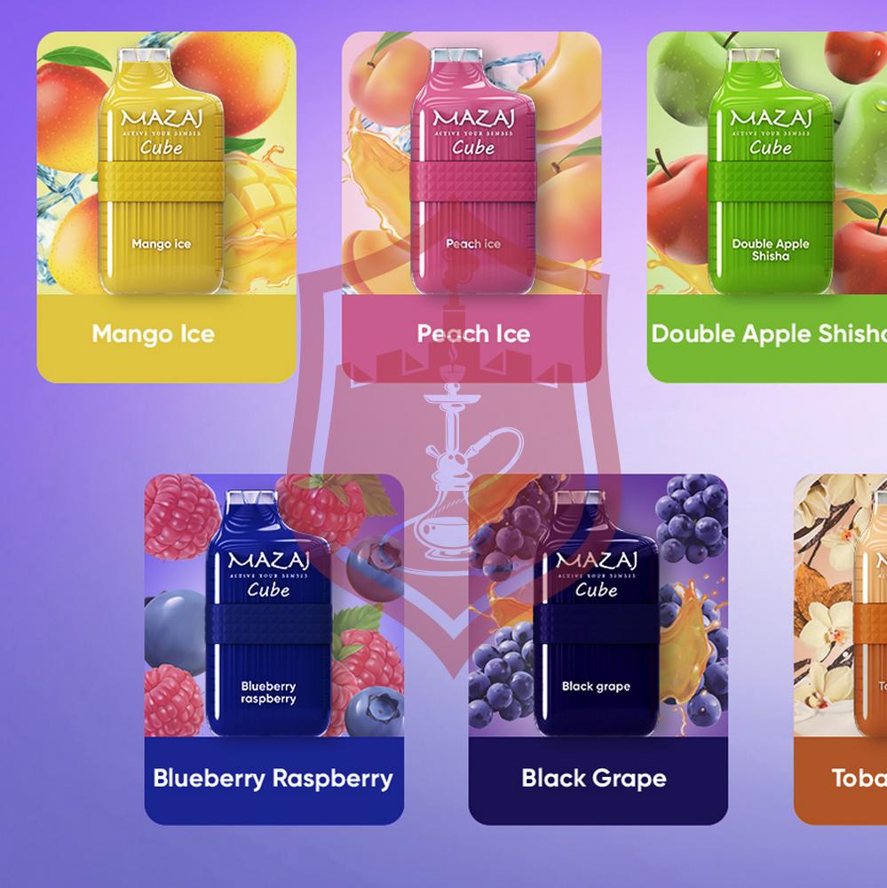 نكهات سحبة مزاج كوب 6000 موشه MAZAJ CUBE
