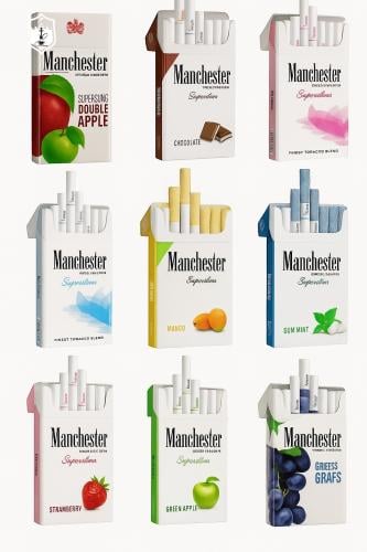 دخان مانشستر – Manchester Cigarettes – بنكهات متعددة ومذاق غني Manchester  Flavored Cigarettes – Bold Taste in Every Puff