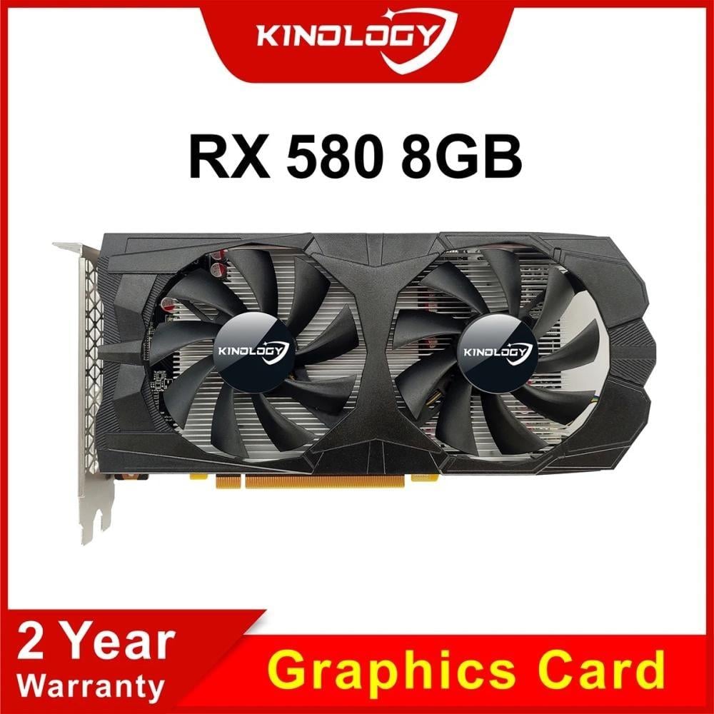 بطاقة رسومات 8GB RX580 من Kinology