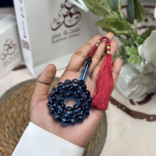 مسباح بكلايت ازرق شفاف كركوشة