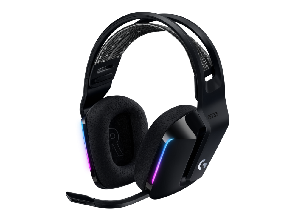 Logitech G733 Lightspeed Wireless Gaming Headset With Suspension Head Band Lightsync RGB Blue Voice Mic Technology And PRO G Audio Drivers Youclick Your Setup Ready