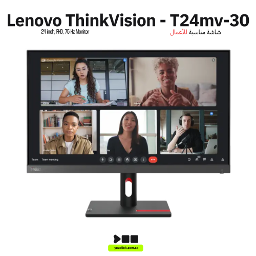 شاشة لينوفو ثينك فيجن T24mv-30 63D7UAT3SD مسطحة 24...