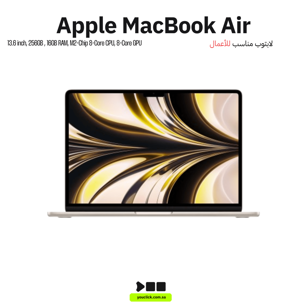 APPLE MacBook Air, M2, 16GB, 256GB SSD, 13.6 inch, 8 Core
