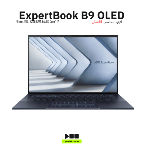 جهاز Asus ExpertBook B9، شاشة OLED مقاس 14.0 بوصة،...