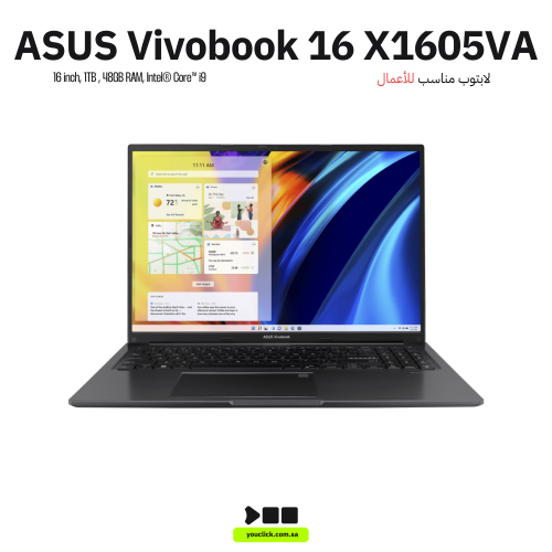 لابتوب اسوس فيفو بوك X1605VA-MB325, كور اي9, 48جيج...