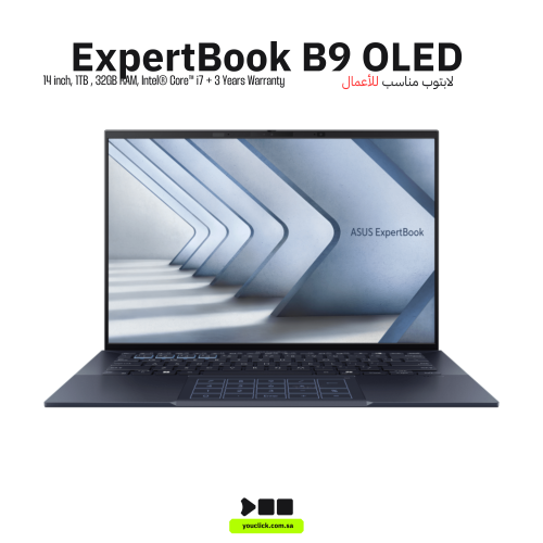 جهاز Asus ExpertBook B9، شاشة OLED مقاس 14.0 بوصة،...