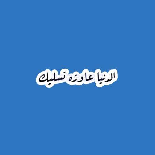 ستيكرز عبارة الدنيا عاوزه تسليك