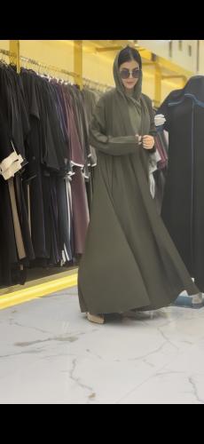عباية قماش كريب دبل كلوش