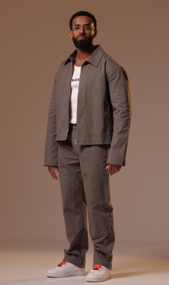 ZIP OFF PANTS  - GRAY