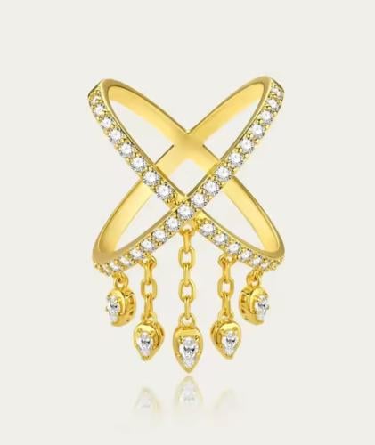 Diamonds tears ring