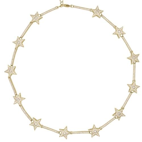 Gold stars necklace