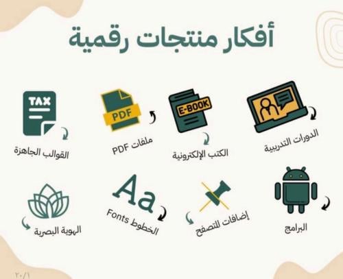 افكار منتجات رقميه pdf