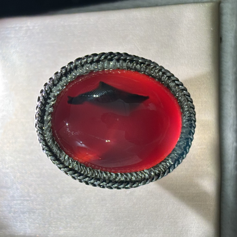 خاتم عقيق كبدي