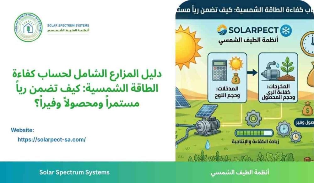 دليل المزارع الشامل لحساب كفاءة الطاقة الشمسية: كيف تضمن رياً مستمراً ومحصولاً وفيراً؟