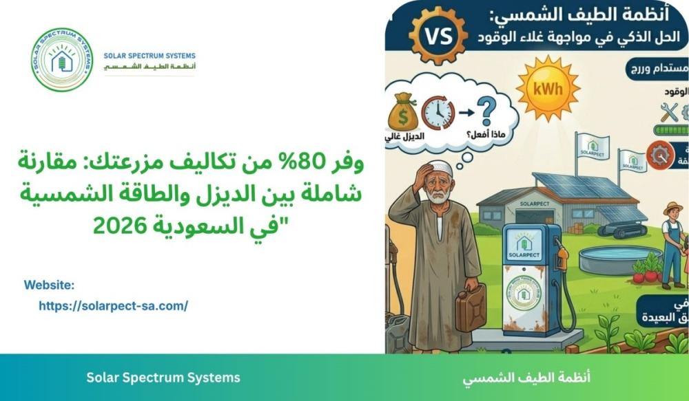 وفر 80% من تكاليف مزرعتك: مقارنة شاملة بين الديزل والطاقة الشمسية في ا