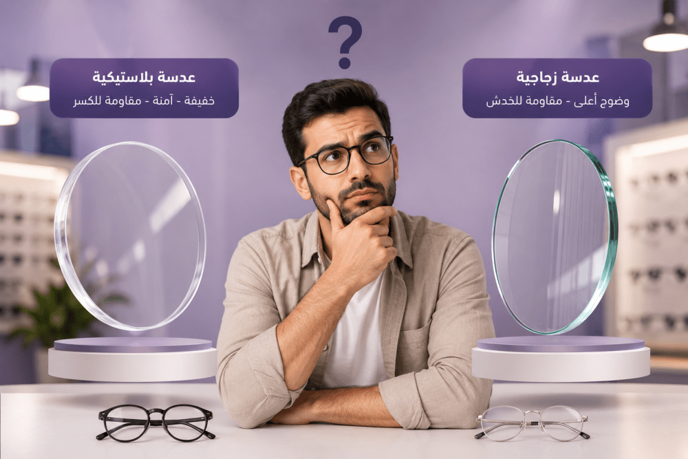إيش الفرق بين العدسات الزجاجية والبلاستيكية