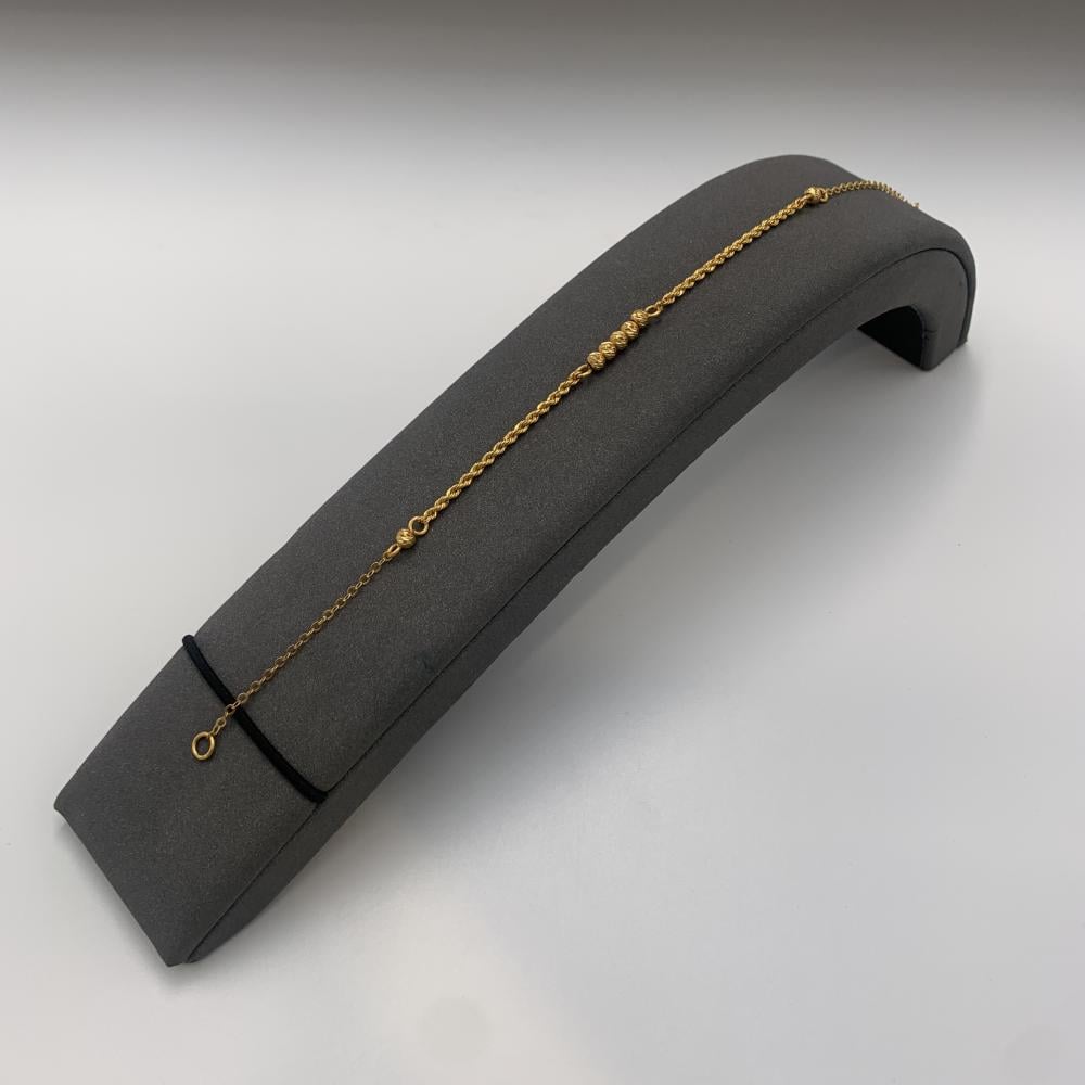 سوار بحريني ذهب عيار 21 – تصميم ناعم وزن 1.82 جرام