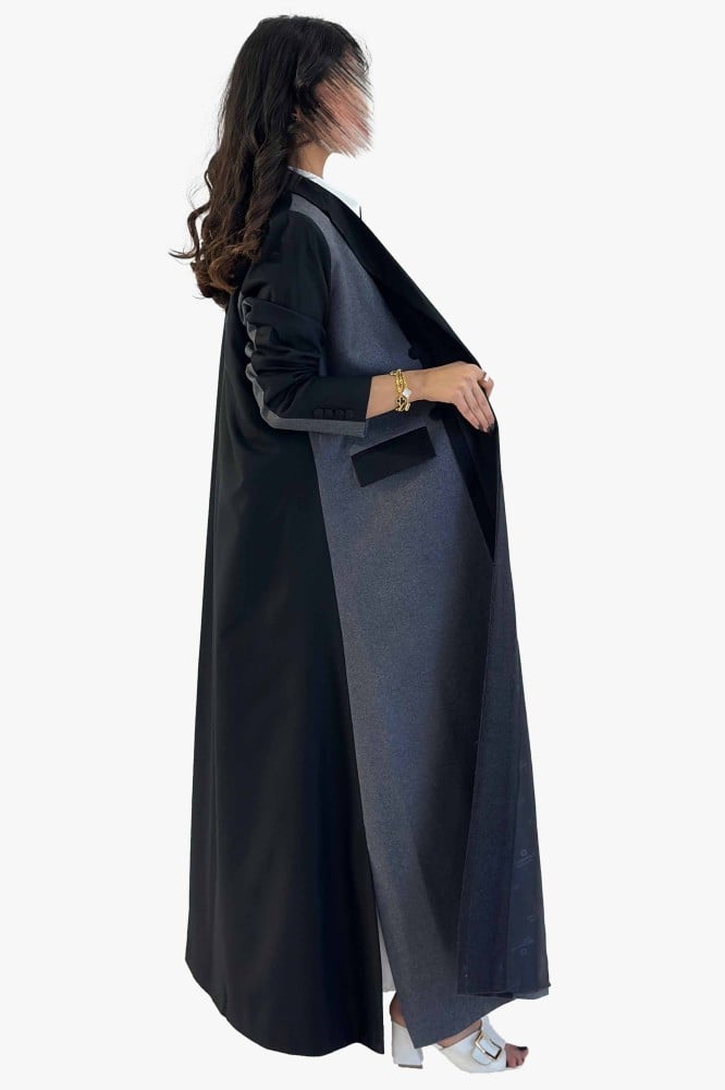 بليزر نسائي رسمي - مزيج بين الرمادي الغامق والرمادي الفاتح والاسود