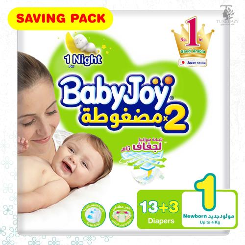 بيبي جوي حفائض الأطفال مقاس 1 (+4 كجم) - 16 حفاضة