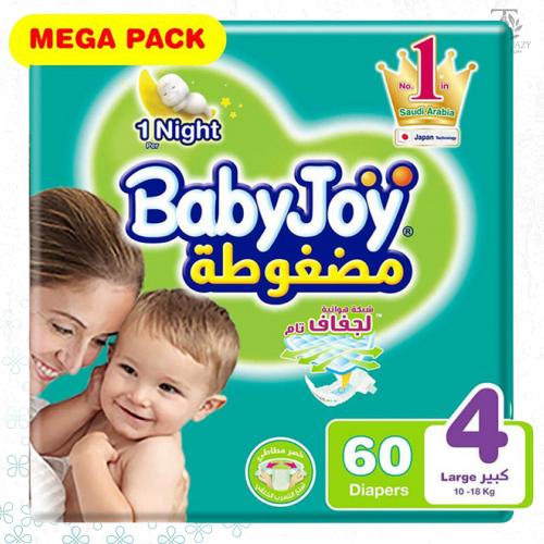بيبي جوي حفائض الأطفال مقاس 4 (10-18 كجم) - 60 حفا...