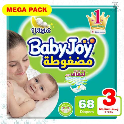 بيبي جوي حفائض الأطفال مقاس 3 (6-12 كجم) - 68 حفاض...