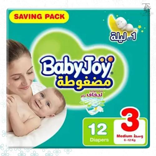 بيبي جوي حفائض الأطفال مقاس 3 (6-12 كجم) - 12 حفاض...
