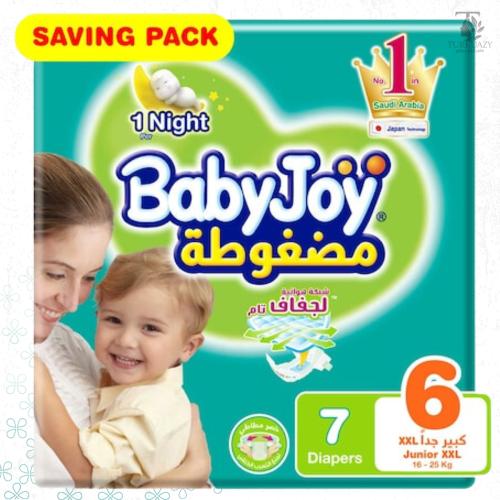 بيبي جوي حفائض الأطفال مقاس 6 (16-25 كجم) - 7 حفاض...