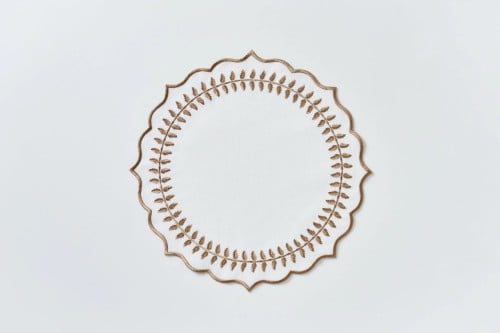 LEAF BROWN ROUND PLACEMAT