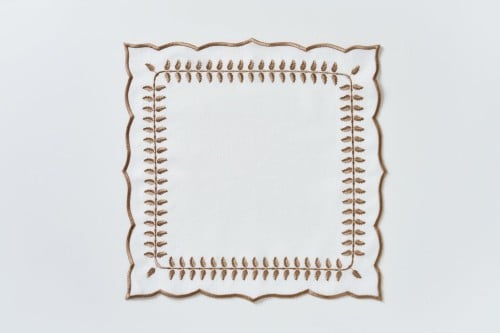 LEAF BROWN SQUARE NAPKIN
