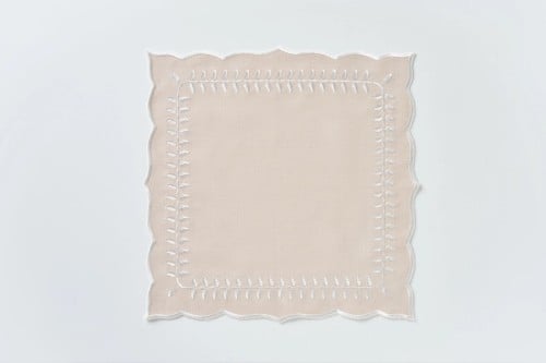 LEAF BEIGE SQUARE NAPKIN