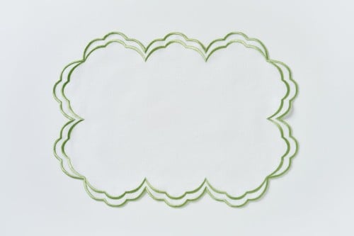 GREEN ROUND PLACEMAT