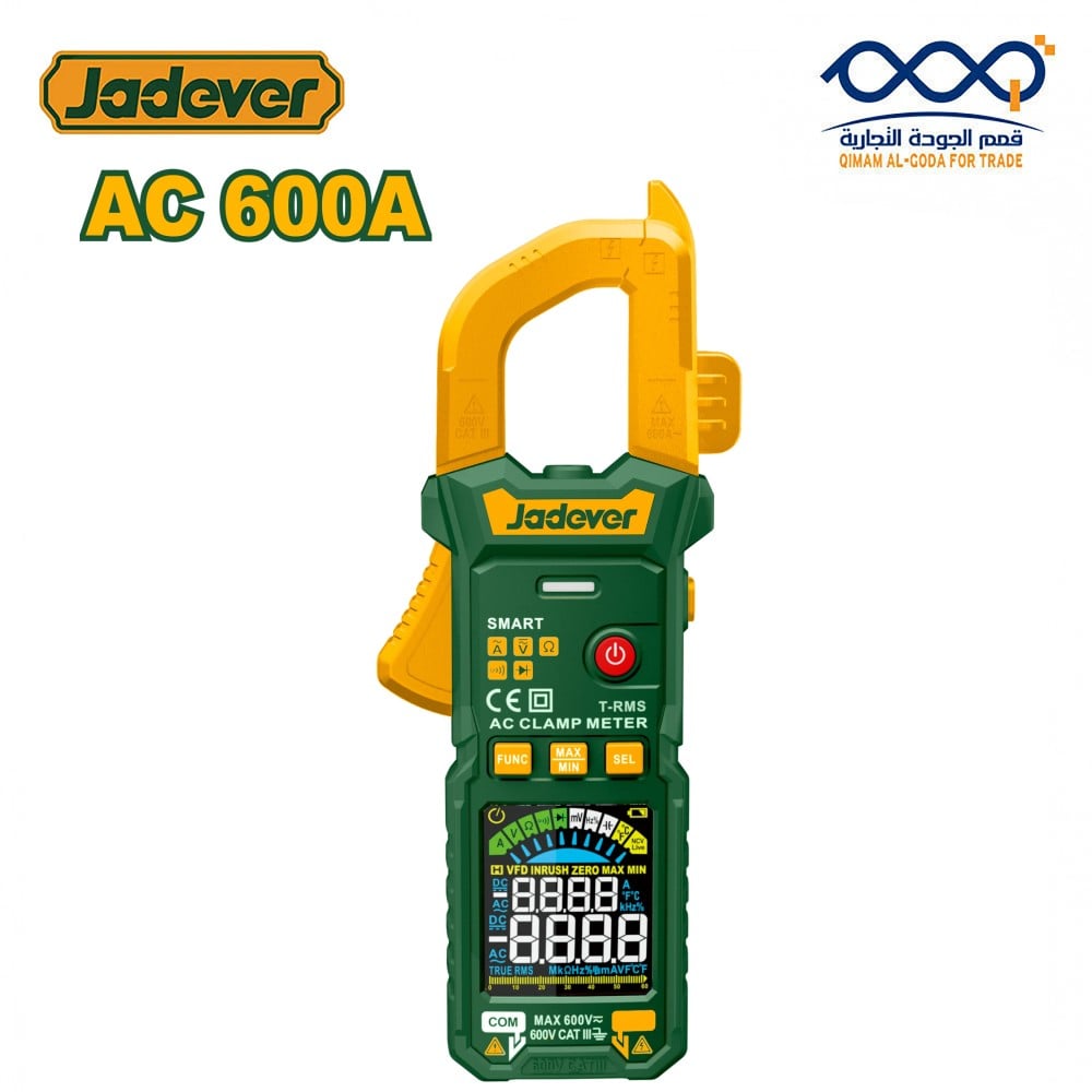 كلامب ميتر JADEVER 600VX600AX60mΩX100mF AC
