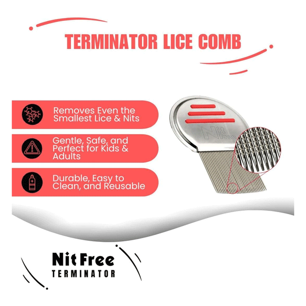 مشط قمل المنهي الخالي من Nit