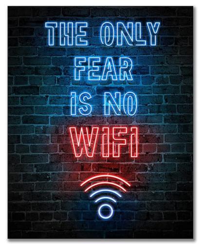 لوحة نيون الخوف عدم وجود WIFI