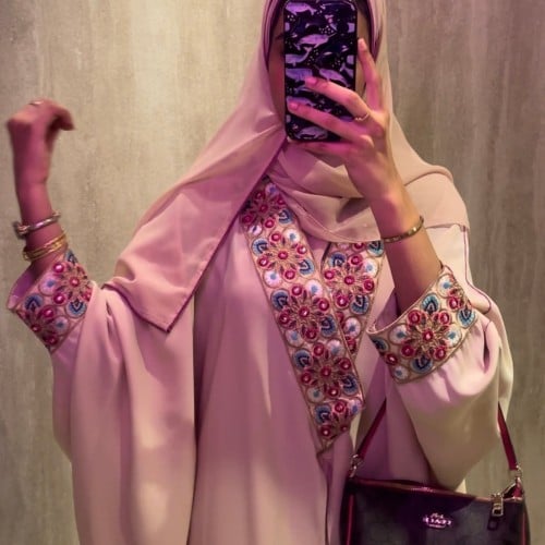 Pink abaya