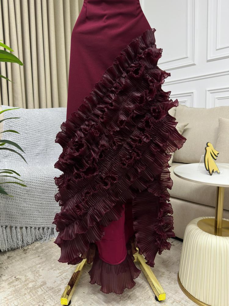 فستان سهره عودي منفوش من الأسفل