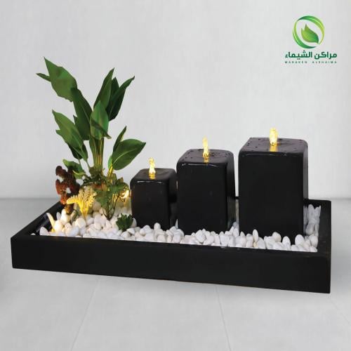 نافورة فايبر مضيئة مودرن 1.5م