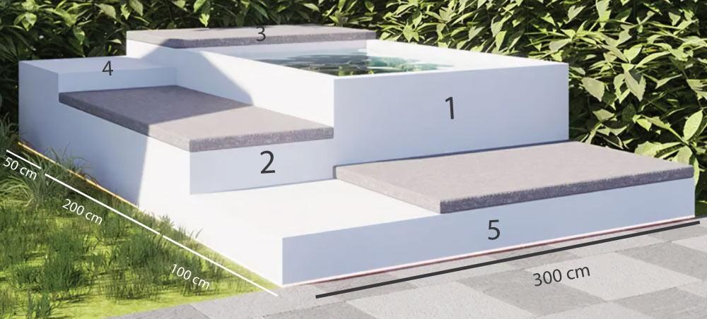 مسبح فيبر جلاس صغير