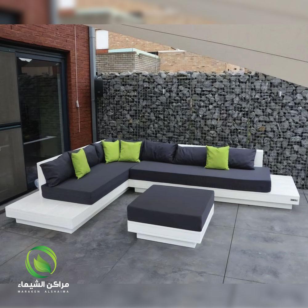 افكار جلسات خارجية جاهزه للحوش والسطح في مدينة الخبر - من تنفيذ مصنع مراكن الشيماء لتصنيع الجلسات الفيبر جلاس والخشب السويدي الخارجي - فوائد الجلسات الفيبر جلاس