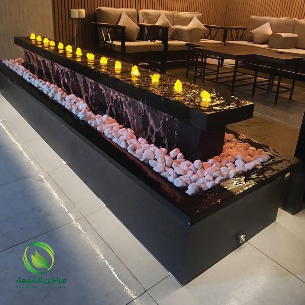 نافورة زاوية للحوش والسطح من تنفيذ مصنع مراكن الشيماء للنوافير والشلالات الكبيرة ومتوسطة الحجم الجاهزة فايبر جلاس