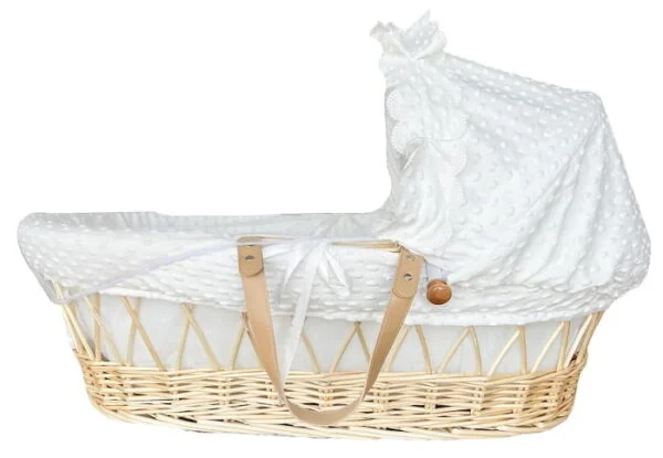 سلة موسى للمواليد مع قاعدة خشب